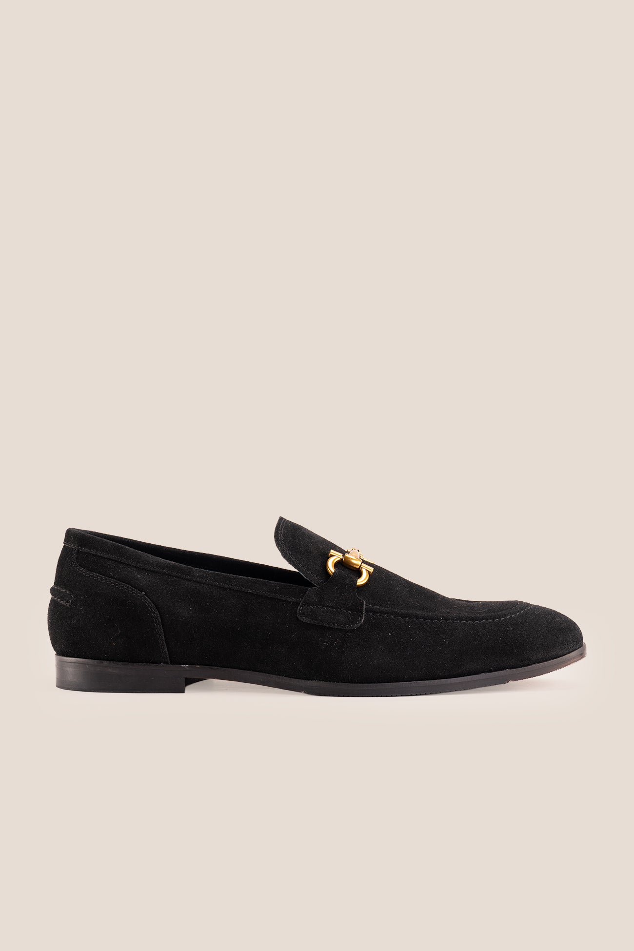 Horsebit men's Black Suede Premium Loafers by Oswin Hyde with contemporary design and comfort.