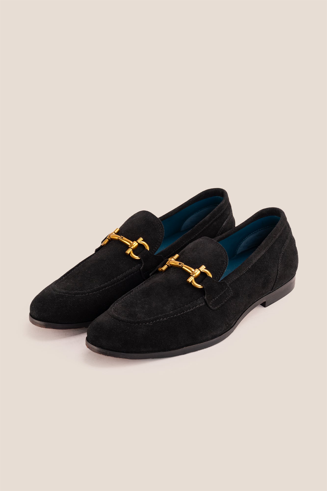 Horsebit men's Black Suede Premium Loafers by Oswin Hyde with contemporary design and comfort.