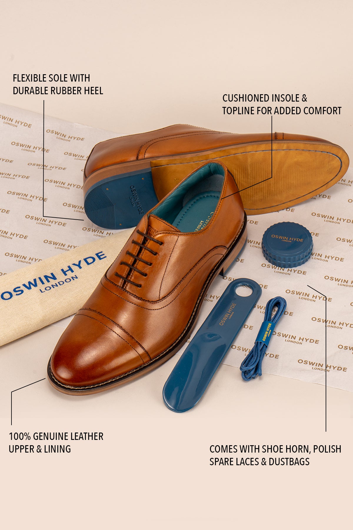 Billy Comfortable Work Shoes Wide Feet Oswin Hyde: William Tan