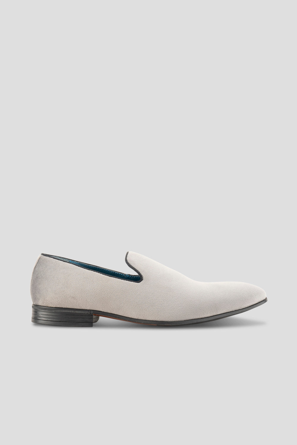 Alfie Grey velvet slippers