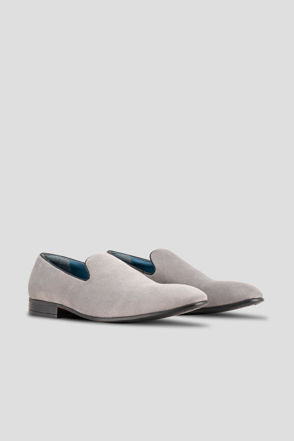 Alfie Grey velvet slippers loafer