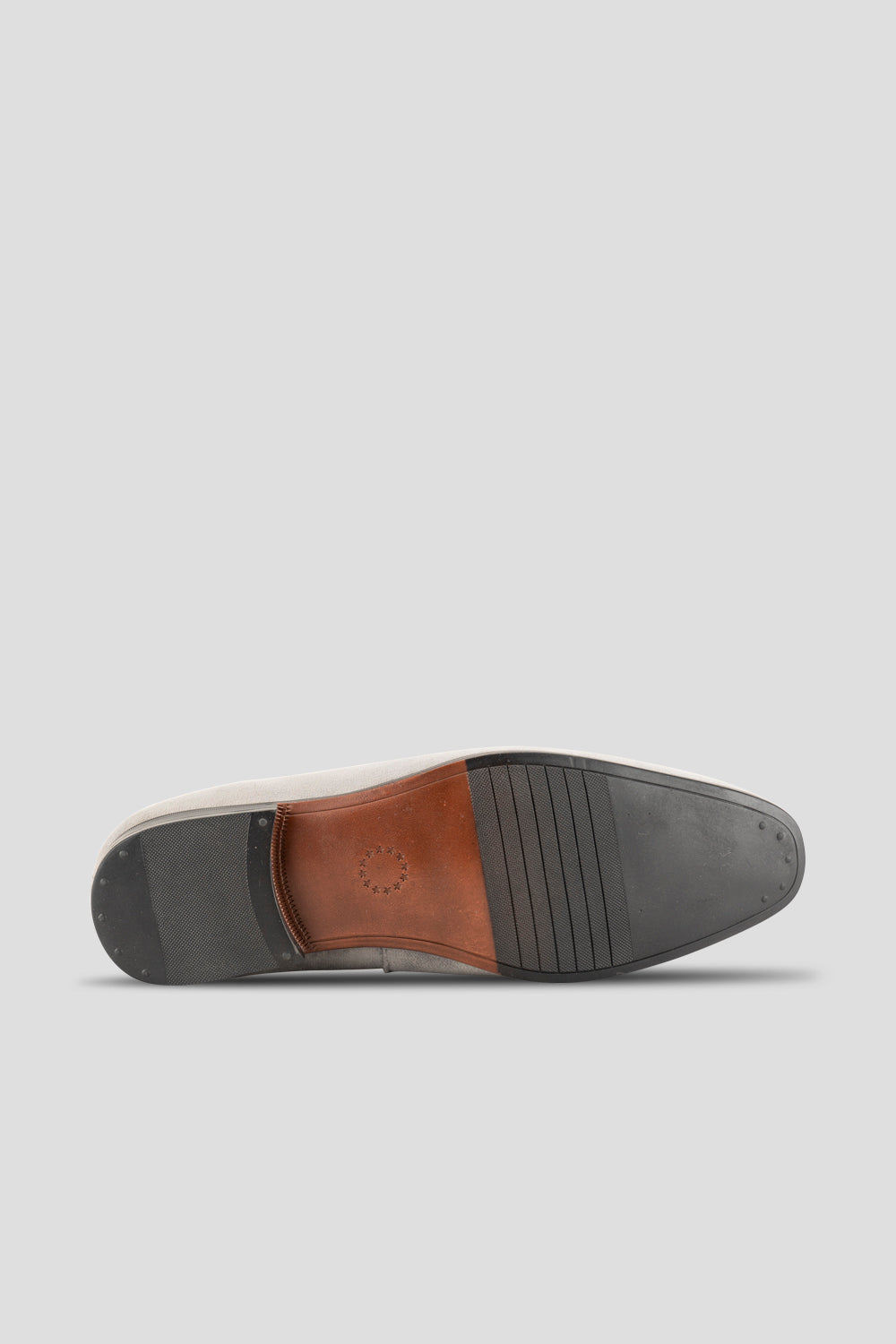 Alfie Grey velvet slippers loafer sole
