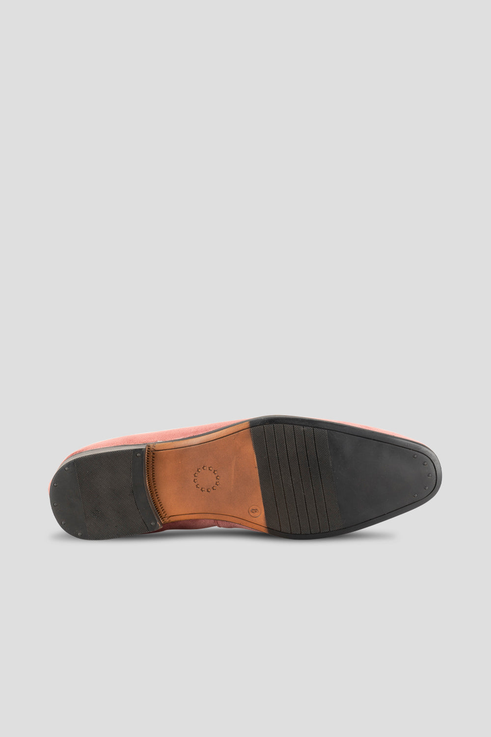 Alfie  Mens Salmon Velvet slippers loafer pink sole