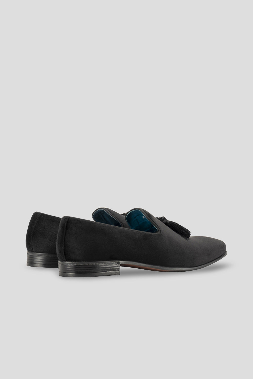 Jabob Mens party loafers with tassel in black
