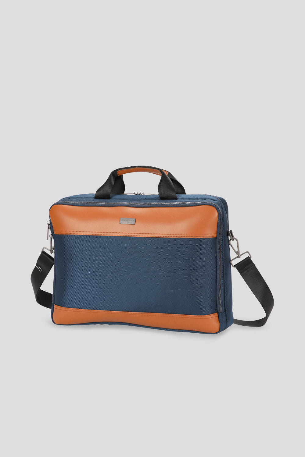 Euston office laptop bag in navy colour for men from oswin hyde
