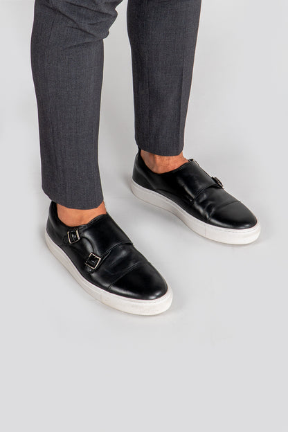 Nash Black Monk leather sneakers from Oswin Hyde